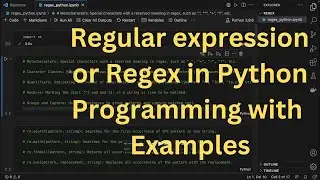 Regex in Python programming with different Use cases & Examples