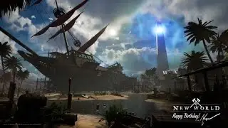 New World Anniversary Everfall Beach UE5 Level Art Timelapse