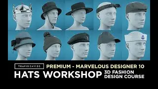 NEW COURSE - Marvelous Designer Hats - 3D Fashion Design - Promo Video