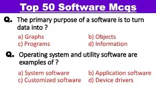 Top 50 Computer Software MCQs | Computer Fundamental | #computermcq