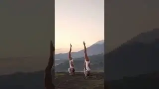 Yoga on the top of mountain #bali