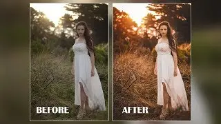 Photoshop Tutorial : Fantasy Sunset Fall Color Effects