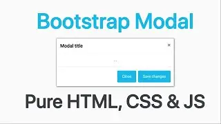 Bootstrap Popup Modal Box With HTML,CSS and Javascript