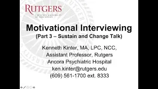 Motivational Interviewing Part 3: Sustain and Change Talk