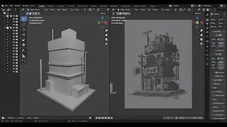 Modeling Store from Sketch | Part 1 | Blender