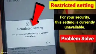 Restricted setting Problem | for your security this setting is currently unavailable