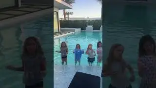 Will the girls FALL in the pool? 