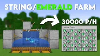 Minecraft Easy Automatic String + Emerald Farm 1.21+