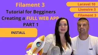 Laravel 10 and Filament 3 full application. Begginers guide.