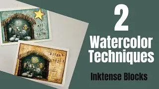 WATERCOLOR TECHNIQUES WITH INKTENSE BLOCKS -Mixed Media Art Journal Tutorial