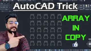 AutoCAD Tricks || ARRAY IN COPY || Use Array Command in Copy Command [AutoCAD Hack]