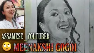 Assamese YouTuber meenakshi gogoi drawing / face drawing