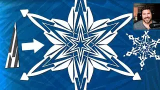 Inkscape Mandala Snowflake Tutorial:  How to Make Snowflake Designs with Live Mirror Symmetry