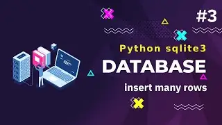 3- كورس قواعد البيانات بالبايثون python sqlite3 | ادخال العديد من الصفوف في الجدول