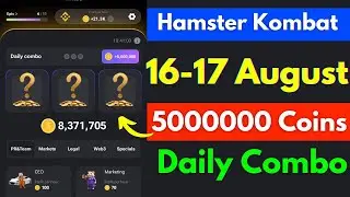 16 August daily combo | hamster kombat daily combo | 16 August daily combo hamster kombat