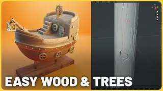 The FASTEST Way to make Wood and Trees in Blender 3D!