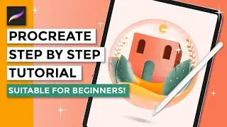 Step by Step Procreate Tutorial | Glass Bubble House Drawing on iPad Pro (Suitable for Beginners!)