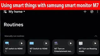 Using smart things with samsung smart monitor M7 | Switching to usb c input in samsung smart monitor