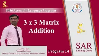 Program 14: 3 x 3 Matrix Addition | 8086 Assembly Language Program | emu8086