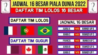 Jadwal 16 Besar Piala Dunia 2022 | Daftar Negara Lolos 16 Besar | Jadwal Piala Dunia 2022 |Rounds 16