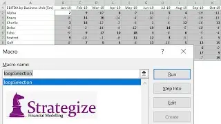 Loop selected range macro in Excel