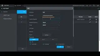 NVR Add User Account