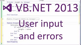 VB.NET 2013 - User input and error handling