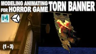 Modeling and Animating a Torn Banner for Horror Game (1-3): Texturing a Torn Banner Flag