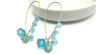 Make It At Walmart! Easy Teal Earrings by Deb Floros