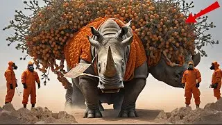 Helpless Rhino Under Attack by Millions of Honeybees| Animal rescue
