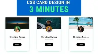 CSS Card Design in 3 Minutes | HTML CSS