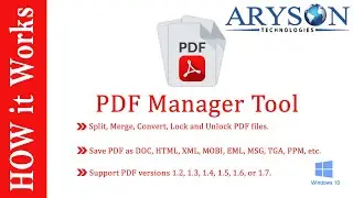 Split, Merge, Convert, Unlock & Secure PDF Files using PDF Manager Tool