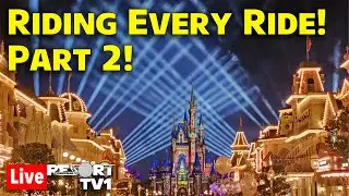 🔴ALL DAY LIVE: Riding Every Ride at Magic Kingdom without Lightning Lane - Pt. 2 - Walt Disney World