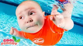 Funny Baby Playing with Water Moments That Will Make You Laugh Out Loud || Cool Peachy 🍑