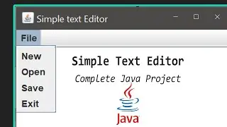 Java Project  - How to Make a Simple Text Editor in Java   | With Code