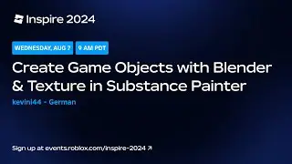 (German) Create Game Objects with Blender & Texture in Substance Painter by kevini44 | Inspire 2024