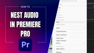 How to Nest Audio in Premiere Pro