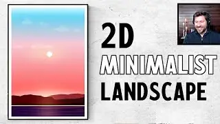 Inkscape Tutorial: How to Make Minimalist 2D Flat Vector Landscape Art using Gradient Tool