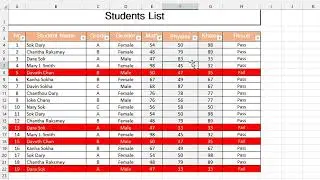 How to highlight full-color rows in Excel using Conditional Formatting