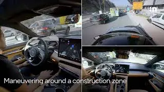 Maneuvering Around a Construction Zone - Mobileye SuperVision™