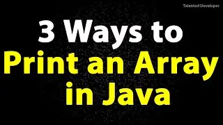 Java Program to Print an Array | Java Array Printing Example