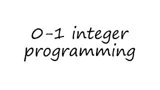 How to pronounce 0-1 integer programming?