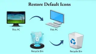 How to Restore Default Icons In Windows 10 | This PC Icon | Recycle Bin Icon