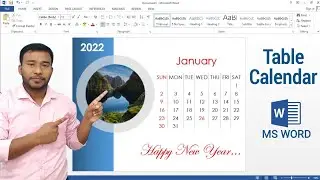 How to Create a Table Calendar Design in Microsoft Word | Desk Calendar Design in MS Word