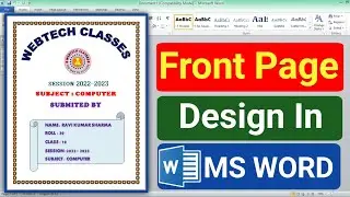 Front page design for school project | Front page design for computer project | MS Word Tutorial