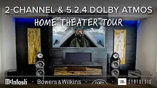 McIntosh + B&W Home Theater & 2-Channel High-Performance Living Room Tour w/ Sony TV, VPI Turntable