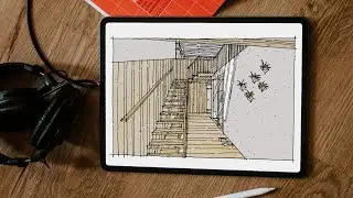 How to draw interior perspective for beginners (Step by step tutorial)