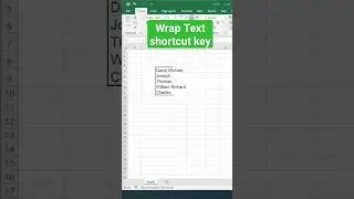 Wrap Text In Excel shortcut key | Excel Tips and Tricks 