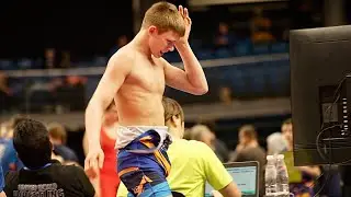 U15 Joel Gächter (SUI) vs Zakhar Nuzhyn (UKR) 57kg. G-roman boys wrestling. B-cam-man.