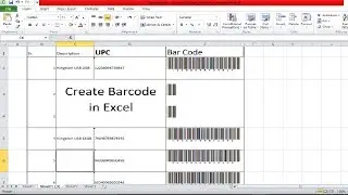 How To Create Barcode In Excel using barcode font in Office 2010